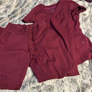 Purple Label by Healing Hands Scrub Set & Lab Coat: Like New